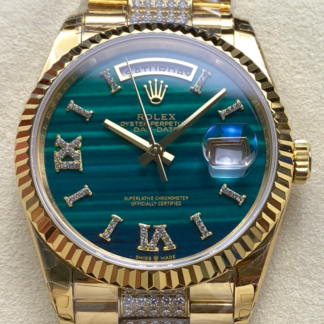 AAA Replica Rolex DayDate 128238-0048 8+ Factory malachite Ladies Watch | aaafactory.io