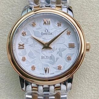 AAA Replica Omega De Ville 424.20.27.60.52.002 3S Factory Silver Grey Dial Ladies Watch | aaafactory.io