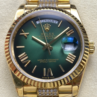 AAA Replica Rolex DayDate m128238-0119 8+ Factory Gradient Green Ladies Watch | aaafactory.io
