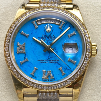AAA Replica Rolex DayDate m128348rbr-0038 8+ Factory Blue Dial Ladies Watch | aaafactory.io