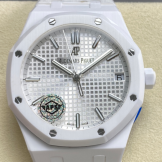 AAA Replica Audemars Piguet Royal Oak 15500 APS Factory White Strap Mens Watch | aaafactory.io