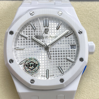AAA Replica Audemars Piguet Royal Oak 15500 APS Factory White Strap Mens Watch | aaafactory.io