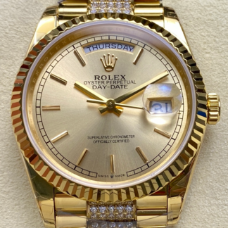 AAA Replica Rolex DayDate m128238-0046 8+ Factory Diamond Strap Ladies Watch | aaafactory.io