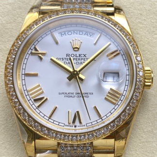 AAA Replica Rolex DayDate m128348rbr-0065 8+ Factory White Dial Ladies Watch | aaafactory.io