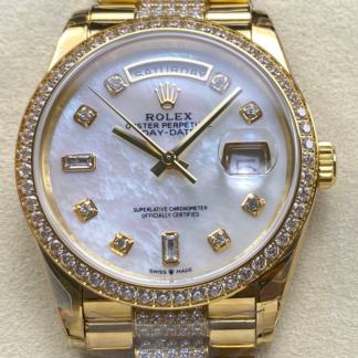 AAA Replica Rolex DayDate m128348rbr-0019 8+ Factory Diamond Hour Markers Ladies Watch | aaafactory.io