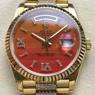 AAA Replica Rolex DayDate m128238-0089 8+ Factory Orange Dial Ladies Watch | aaafactory.io