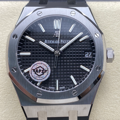 AAA Replica AP Royal Oak 15500ST APS Factory Black Strap Mens Watch | aaafactory.io