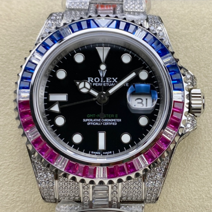 AAA Replica Rolex GMT Master 116759 SAru-78209 AMG Factory Diamond Bracelet Mens Watch | aaafactory.io