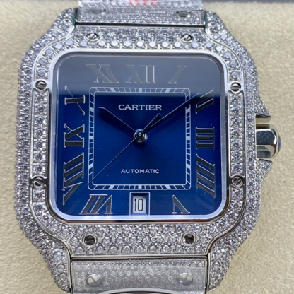 AAA Replica Cartier Santos WSSA0010 AMG Factory Blue Dial Mens Watch | aaafactory.io