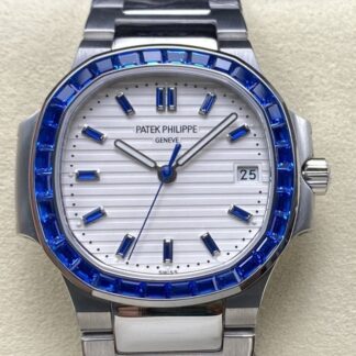 AAA Replica Patek Philippe Nautilus 5711 GR Factory Blue Diamond Mens Watch | aaafactory.io