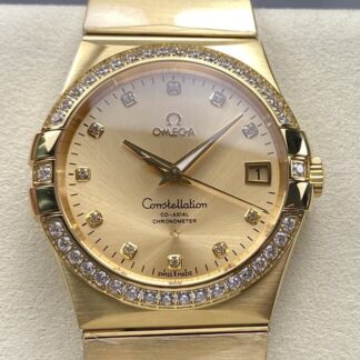 AAA Replica Omega Constellation 123.55.38.21.58.001 OM Factory Gold Strap Mens Watch | aaafactory.io