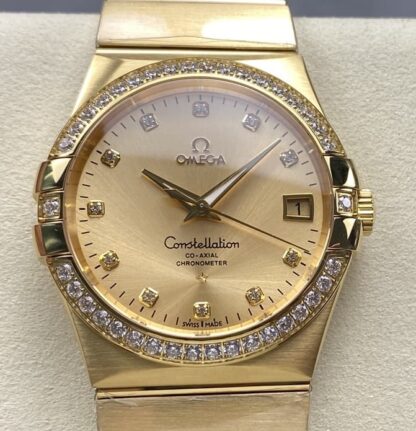 AAA Replica Omega Constellation 123.55.38.21.58.001 OM Factory Gold Strap Mens Watch | aaafactory.io