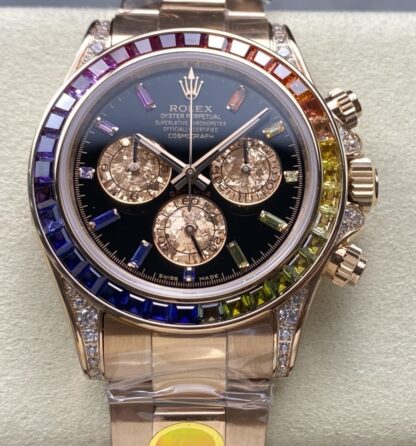 AAA Replica Rolex Daytona 116595 RBOW ZF Factory Rose Gold Mens Watch | aaafactory.io