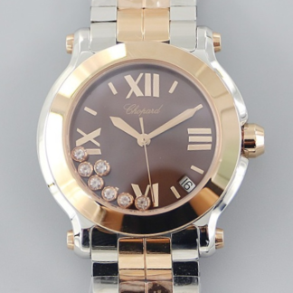 AAA Replica Chopard Happy Diamonds 278488-9003 YF Factory Brown Dial Ladies Watch | aaafactory.io