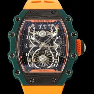 AAA Replica Richard Mille RM21-01 Tourbillon NEW Factory Orange Strap Mens Watch | aaafactory.io