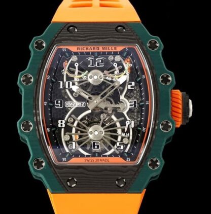AAA Replica Richard Mille RM21-01 Tourbillon NEW Factory Orange Strap Mens Watch | aaafactory.io