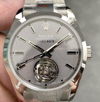 AAA Replica Rolex Oyster 116400 Tourbillon YS Factory Gray Dial Mens Watch | aaafactory.io