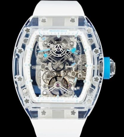 AAA Replica Richard Mille Tourbillon RM56-01 RM Factory White Strap Mens Watch | aaafactory.io