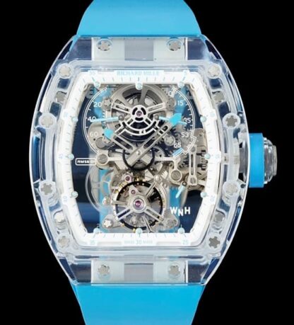 AAA Replica Richard Mille Tourbillon RM56-01 RM Factory Blue Strap Mens Watch | aaafactory.io