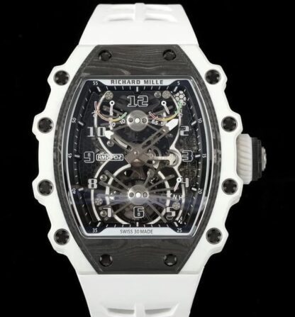 AAA Replica Richard Mille RM21-02 Tourbillon NEW Factory White Strap Mens Watch | aaafactory.io