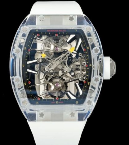 AAA Replica Richard Mille Tourbillon RM27-02 RM Factory White Strap Mens Watch | aaafactory.io