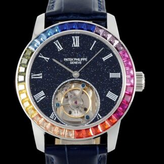 AAA Replica Patek Philippe Tourbillon RMS Factory Blue Strap Mens Watch | aaafactory.io
