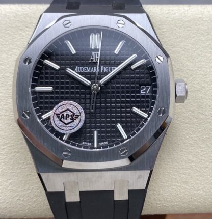 AAA Replica Audemars Piguet Royal Oak 15500ST APS Factory Black Strap Mens Watch | aaafactory.io