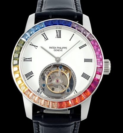 AAA Replica Patek Philippe Tourbillon RMS Factory Black Strap Mens Watch | aaafactory.io