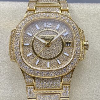 AAA Replica Patek Philippe Nautilus 7021 GR Factory Gold Strap Ladies Watch | aaafactory.io