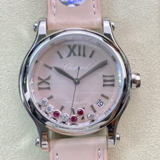 AAA Replica Chopard Happy Sport YF Factory Pink Ladies Watch | aaafactory.io