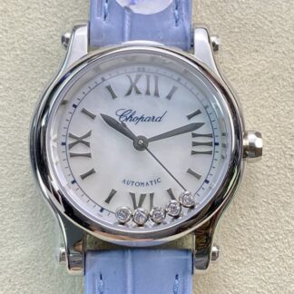 AAA Replica Chopard Happy Sport YF Factory Leather Strap Ladies Watch | aaafactory.io
