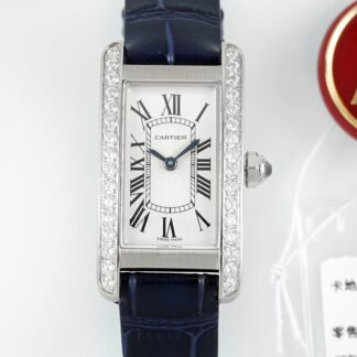AAA Replica Cartier Tank AF Factory Diamond Steel Ladies Watch | aaafactory.io Site