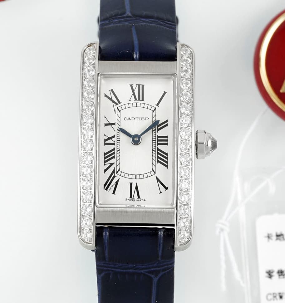 AAA Replica Cartier Tank AF Factory Diamond Steel Ladies Watch | aaafactory.io Site