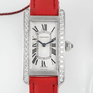 AAA Replica Cartier Tank AF Factory Red Leather Strap Ladies Watch | aaafactory.io