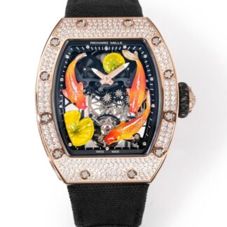 AAA Replica Richard Mille RM S10 Koi Tourbillon RM Factory Rose Gold Mens Watch | aaafactory.io