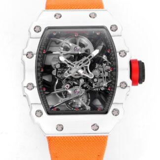 AAA Replica Richard Mille RM27-02 Tourbillon RM Factory Orange Strap Mens Watch | aaafactory.io