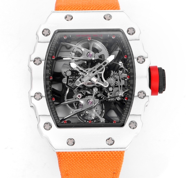 AAA Replica Richard Mille RM27-02 Tourbillon RM Factory Orange Strap Mens Watch | aaafactory.io