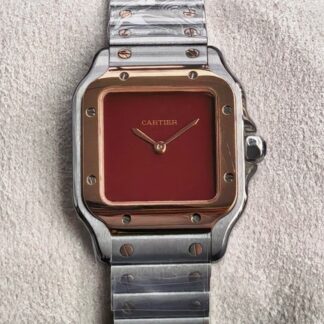 AAA Replica Cartier Santos 8848 Factory Burgundy Ladies Watch | aaafactory.io